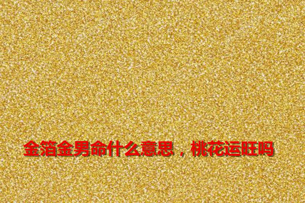 金箔金男命什么意思，桃花运旺吗
