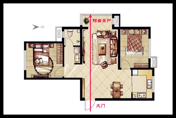 大门对阳台好不好