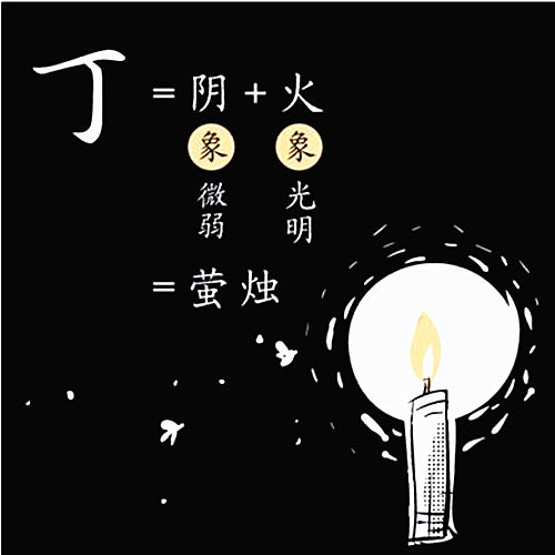 八字基础知识：十天干、丁火