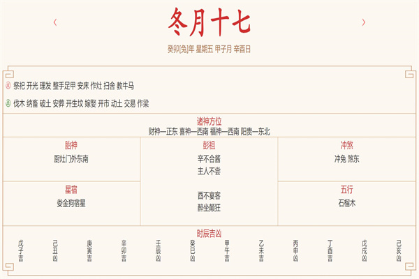 2023年12月29日每日五行穿衣指数解读搭配