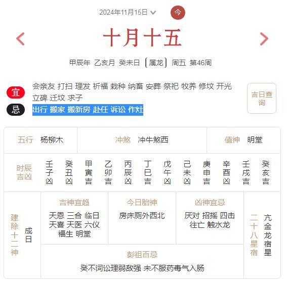 2024年11月15日每日五行穿衣指数解读搭配