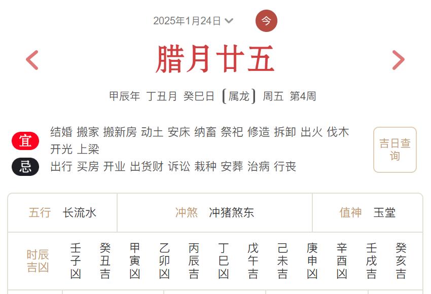 2025年1月24日每日五行穿衣指数解读搭配