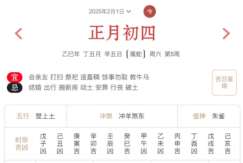 2025年2月1日每日五行穿衣指数解读搭配