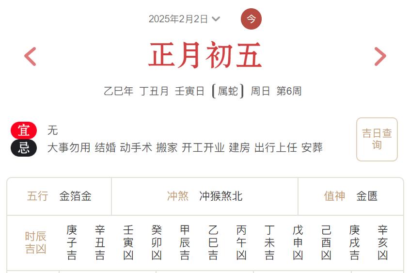2025年2月2日每日五行穿衣指数解读搭配