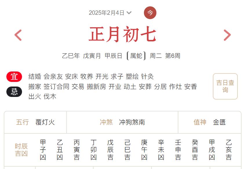 2025年2月4日每日五行穿衣指数解读搭配
