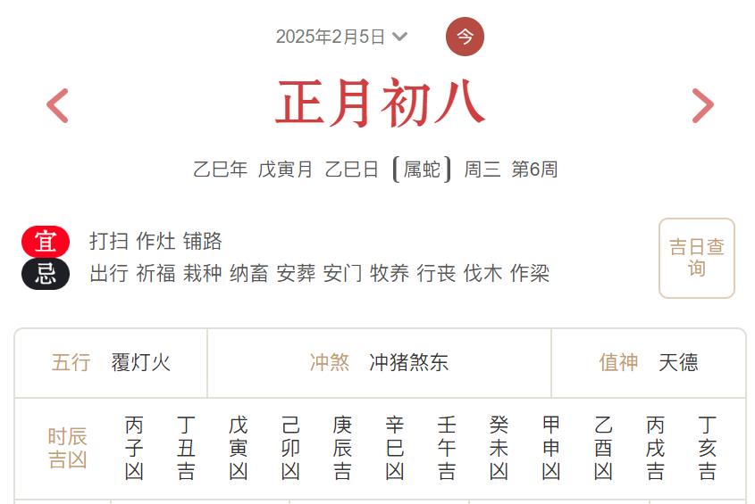 2025年2月5日每日五行穿衣指数解读搭配