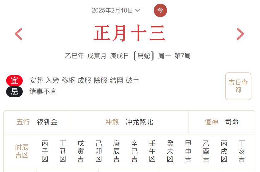 2025年2月10日每日五行穿衣指数解读搭配