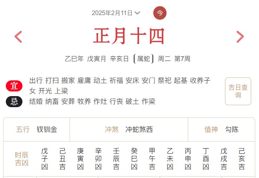 2025年2月11日每日五行穿衣指数解读搭配