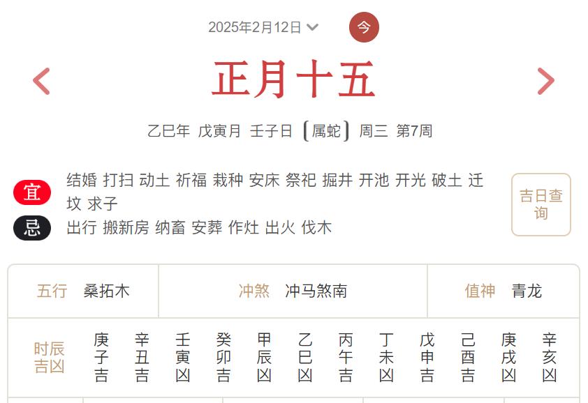 2025年2月12日每日五行穿衣指数解读搭配