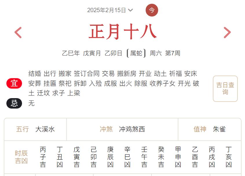 2025年2月15日每日五行穿衣指数解读搭配