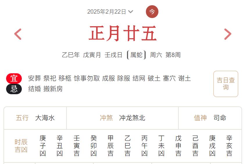 2025年2月22日每日五行穿衣指数解读搭配