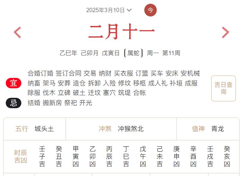 2025年3月10日每日五行穿衣指数解读搭配