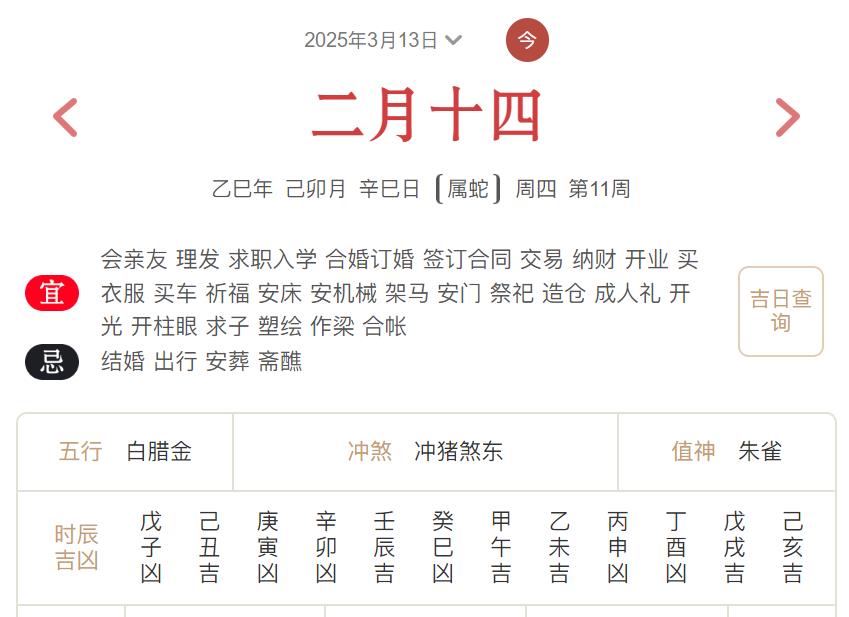 2025年3月13日每日五行穿衣指数解读搭配