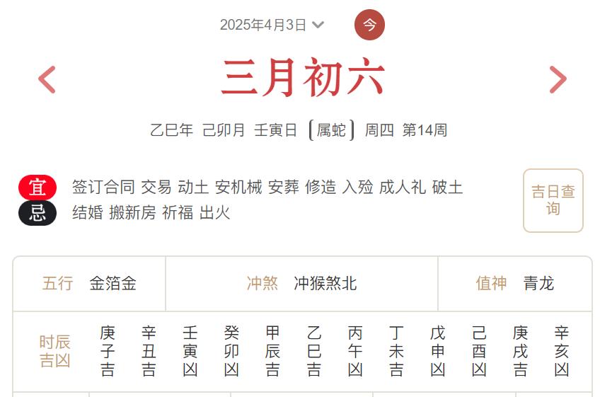 2025年4月3日每日五行穿衣指数解读搭配