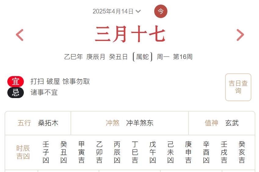 2025年4月14日每日五行穿衣指数解读搭配