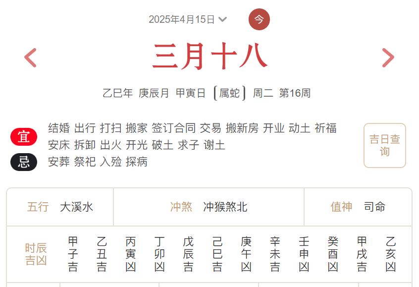 2025年4月15日每日五行穿衣指数解读搭配