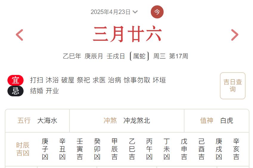 2025年4月23日每日五行穿衣指数解读搭配