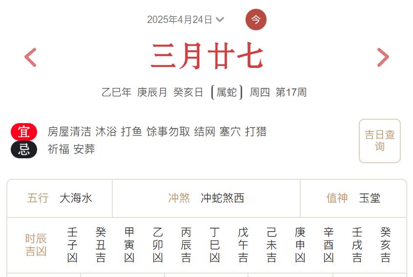 2025年4月24日每日五行穿衣指数解读搭配