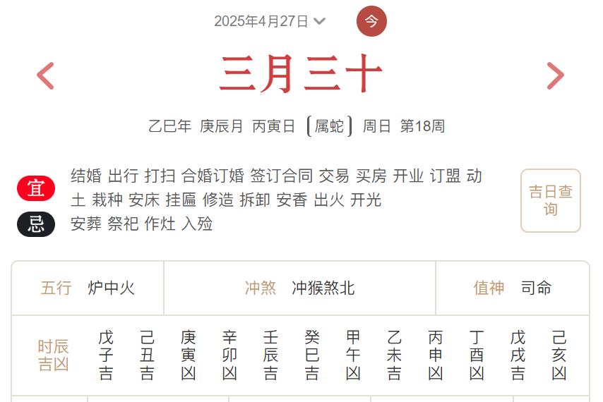 2025年4月27日每日五行穿衣指数解读搭配