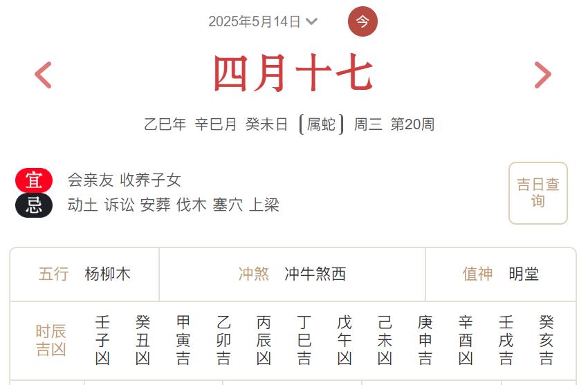 2025年5月14日每日五行穿衣指数解读搭配