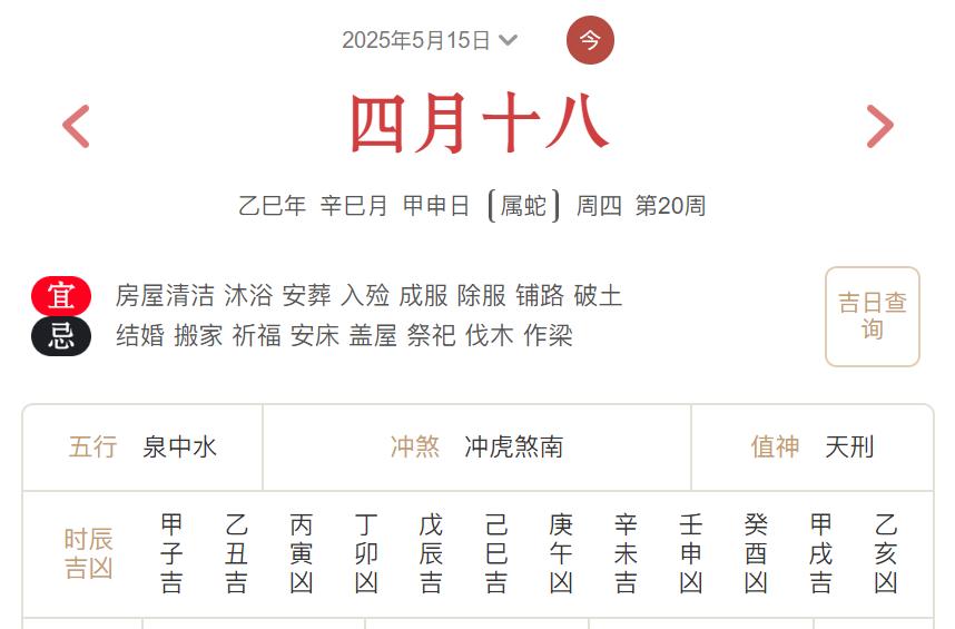 2025年5月15日每日五行穿衣指数解读搭配