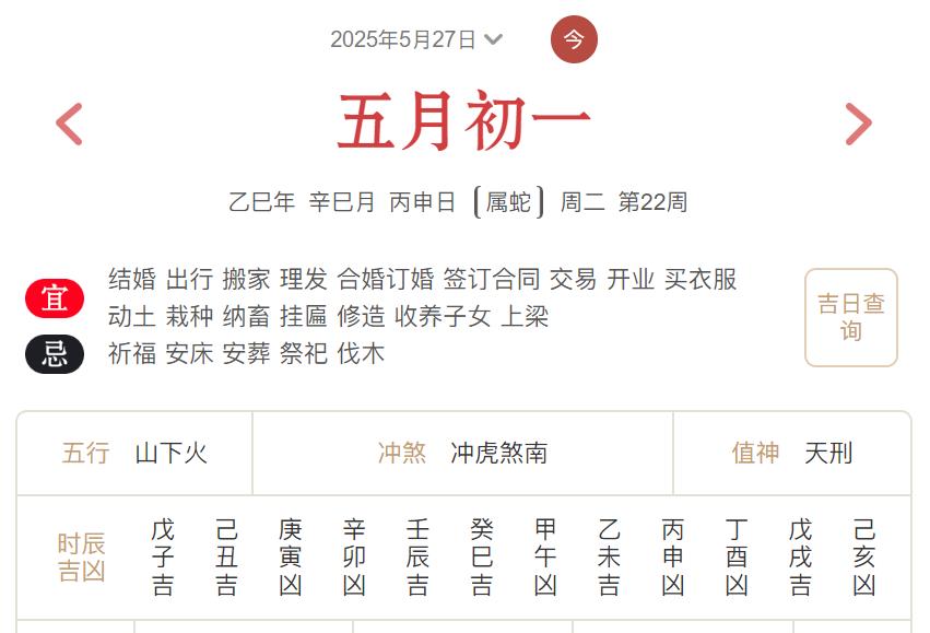 2025年5月27日每日五行穿衣指数解读搭配
