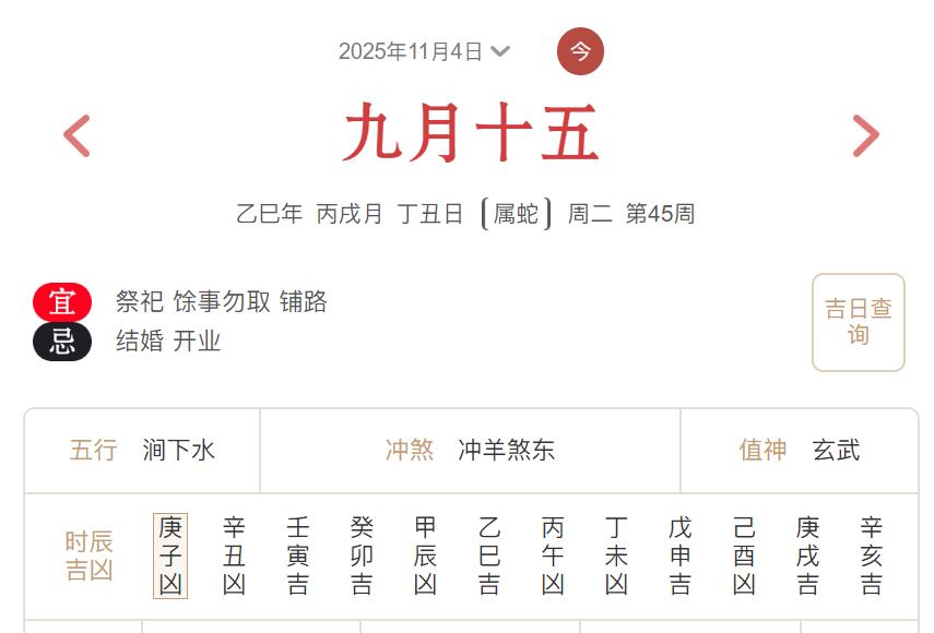 2025年11月4日每日五行穿衣指数解读搭配