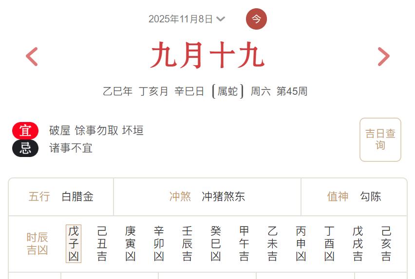 2025年11月8日每日五行穿衣指数解读搭配