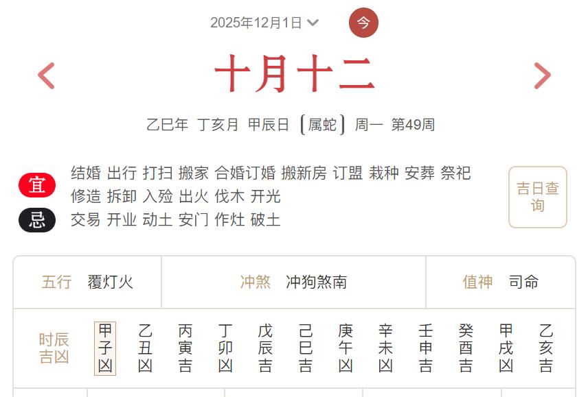 2025年12月1日每日五行穿衣指数解读搭配