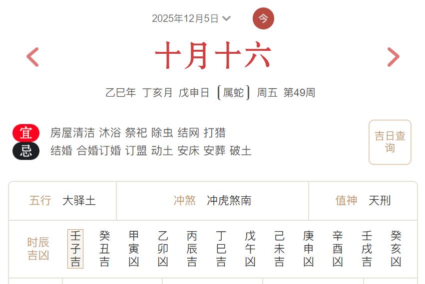 2025年12月5日每日五行穿衣指数解读搭配
