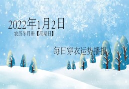 每日穿衣运势播报——2022年1月2日  农历冬月卅 【星期日】