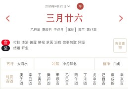 2025年4月23日每日五行穿衣指数解读搭配