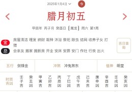 2025年1月4日每日五行穿衣指数解读搭配