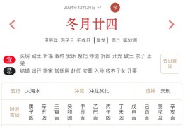 2024年12月24日每日五行穿衣指数解读搭配