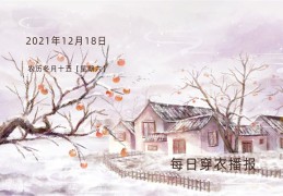 每日穿衣播报——​2021年12月18日农历冬月十五【星期六】