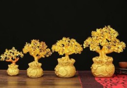 黄水晶发财树的风水功效