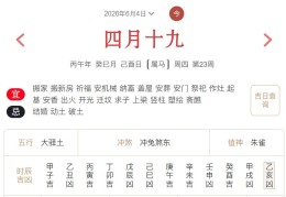 2026年6月4日每日五行穿衣指数解读搭配