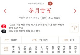 2024年12月25日每日五行穿衣指数解读搭配
