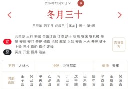 2024年12月30日每日五行穿衣指数解读搭配