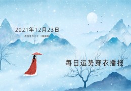 每日穿衣运势播报——2021年12月23日   农历冬月二十【星期四】