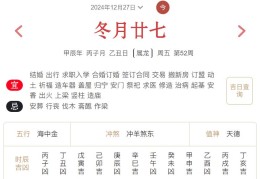 2024年12月28日每日五行穿衣指数解读搭配