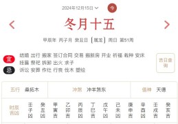2024年12月15日每日五行穿衣指数解读搭配