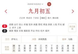 2025年10月25日每日五行穿衣指数解读搭配