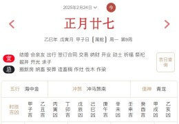 2025年2月24日每日五行穿衣指数解读搭配