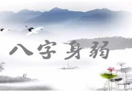 八字过弱如何理解