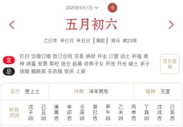 2025年6月1日每日五行穿衣指数解读搭配