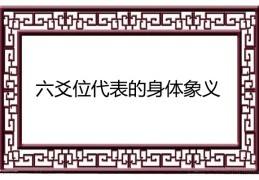 六爻位代表的身体象义