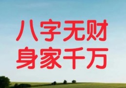 男命八字无财代表什么