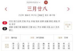 2025年4月25日每日五行穿衣指数解读搭配