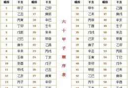 八字六十甲子快速记忆法